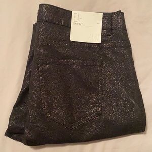 NWT H&M Shimmering Black Skinny Jeans    Size 10